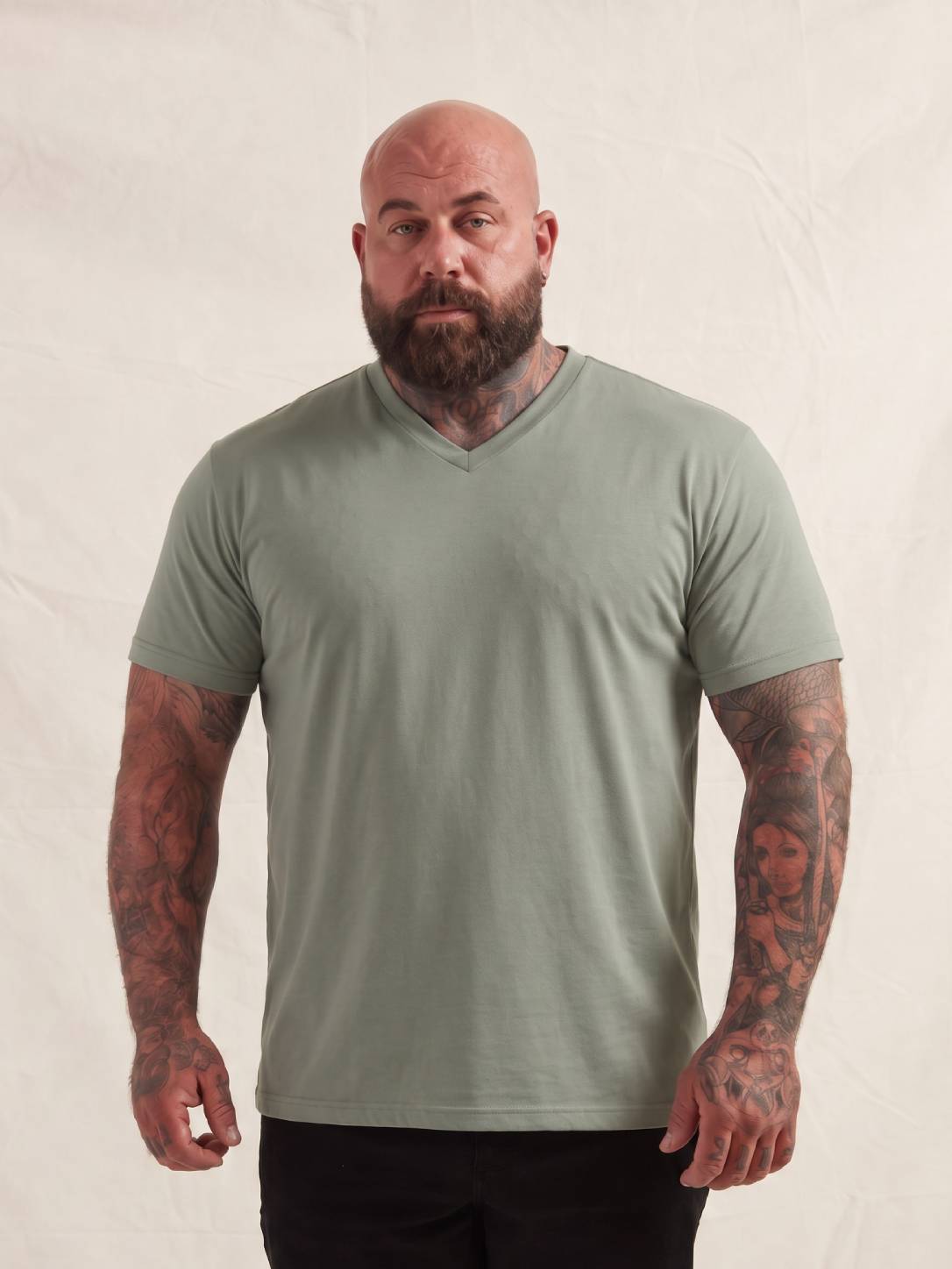 Load image into Gallery viewer, Shadow Green V-Neck T-Shirt