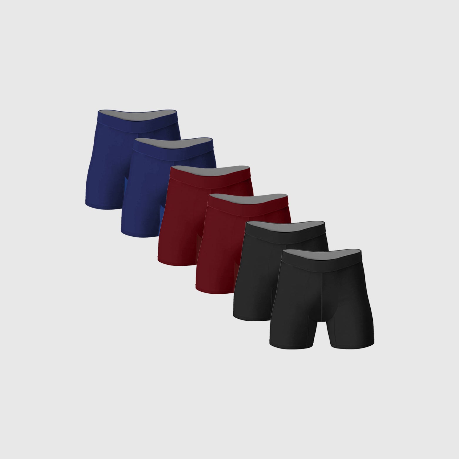 Load image into Gallery viewer, Essential Anti-Chafe Bamboo Boxer Briefs 6-Pack