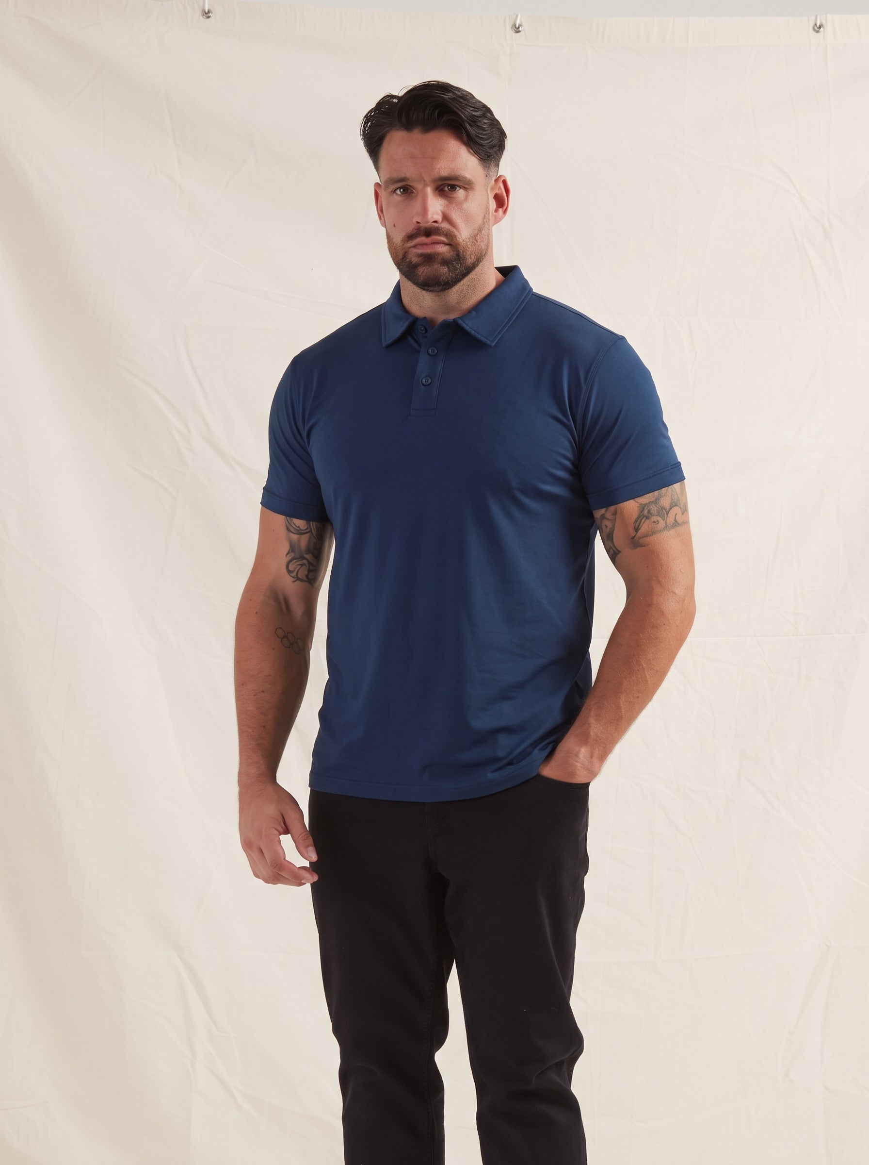 Load image into Gallery viewer, Deep Blue Polo Shirt