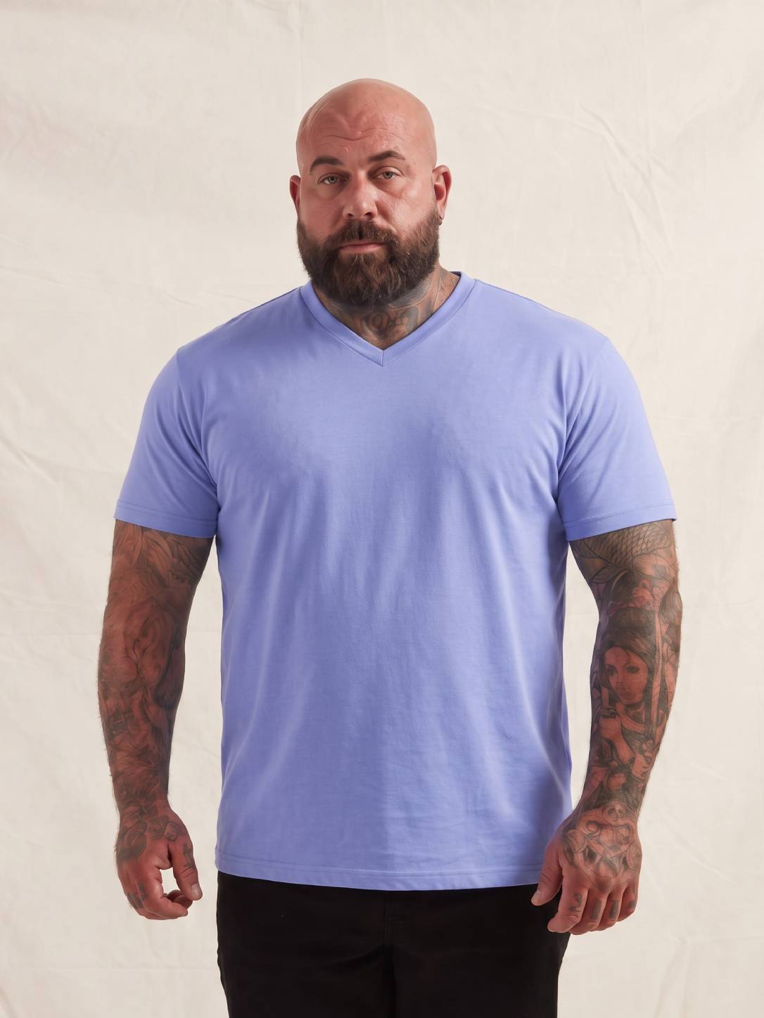 Load image into Gallery viewer, Steel Blue V-Neck T-Shirt
