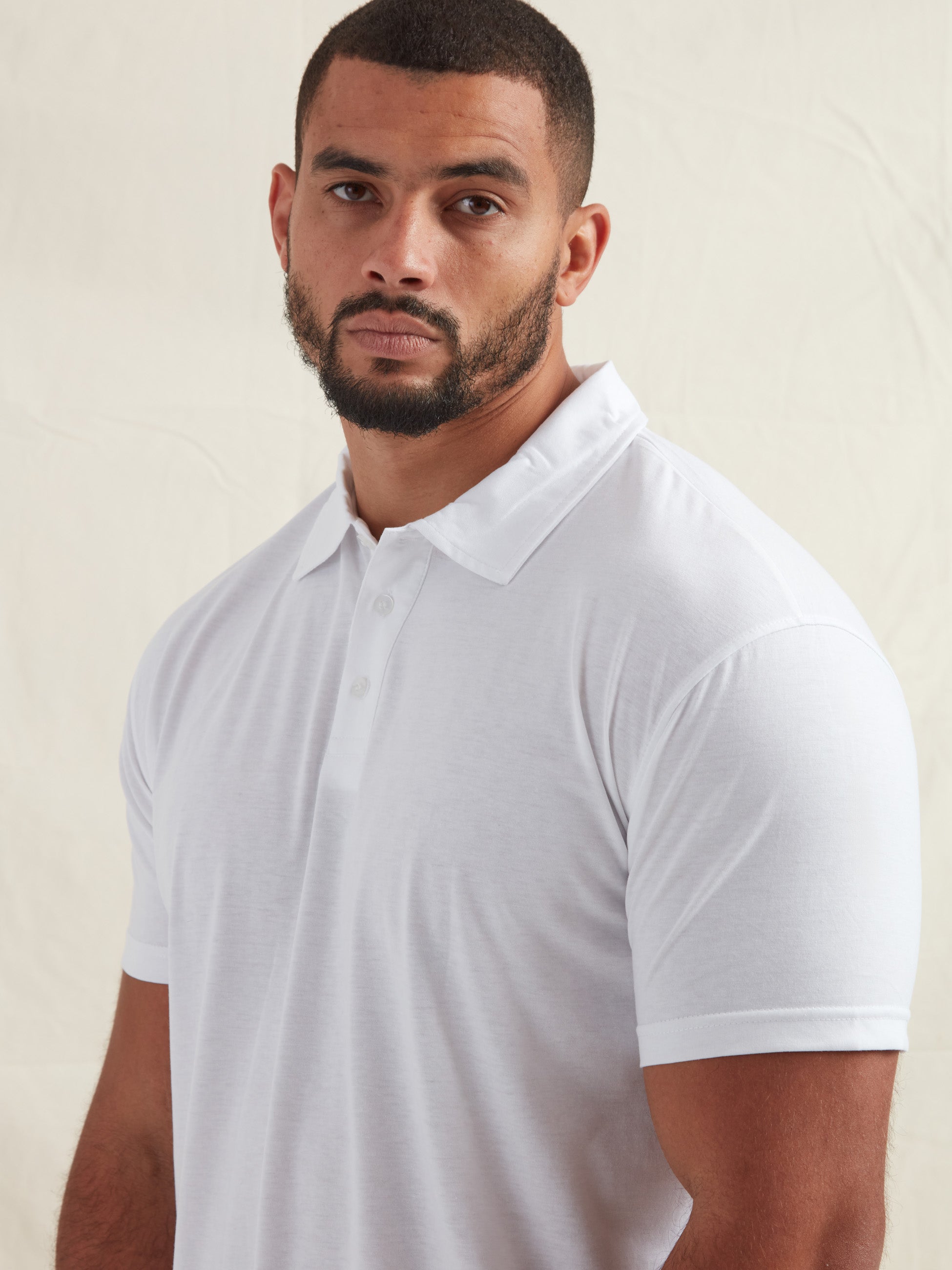 Load image into Gallery viewer, Tall White Polo Shirt