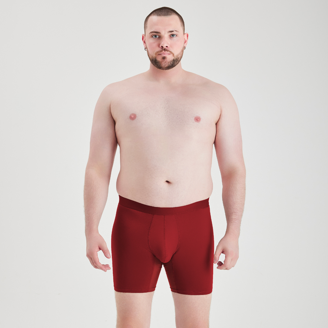 Load image into Gallery viewer, Burgundy Boxer Briefs 6-Pack