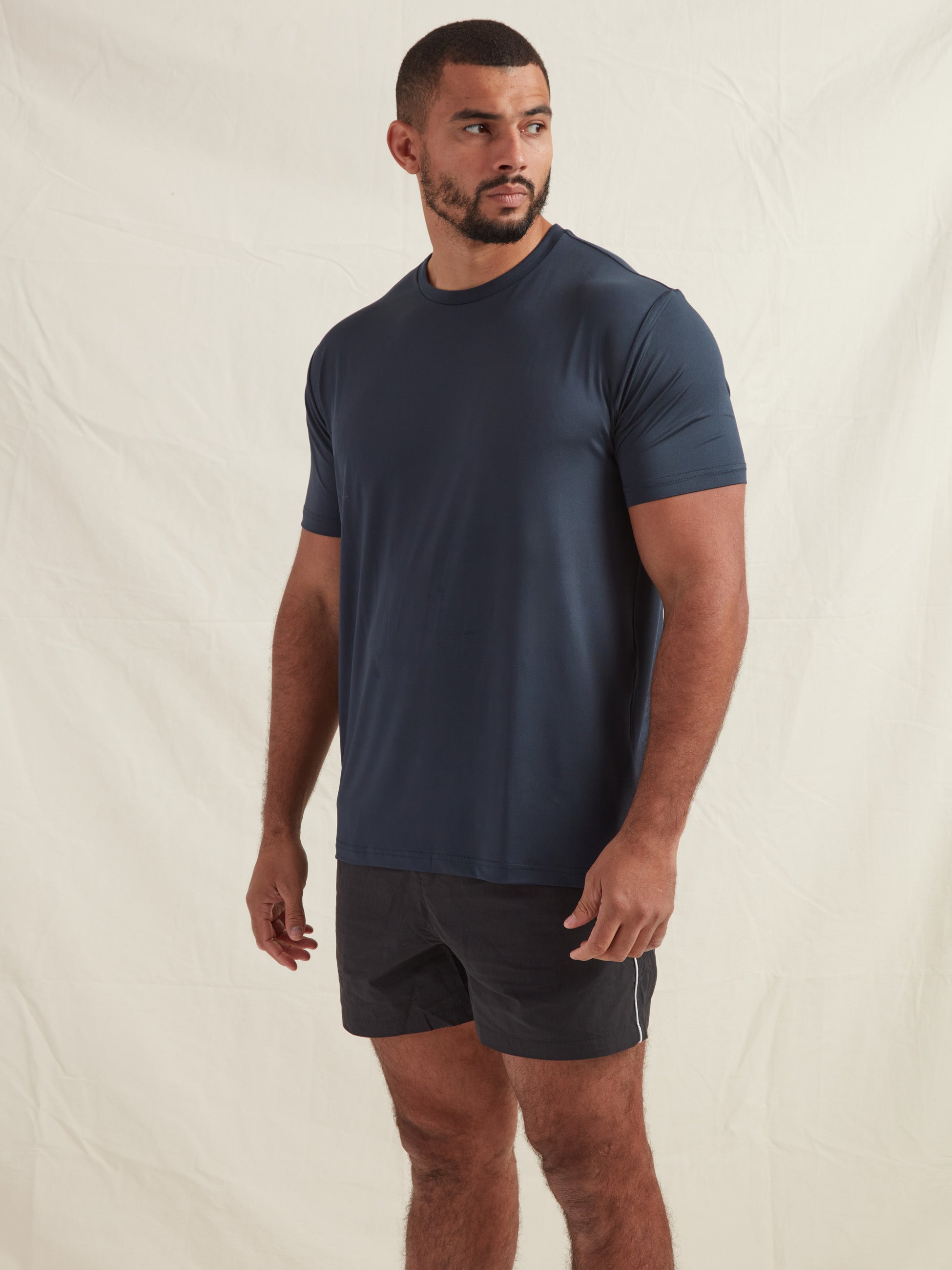 Load image into Gallery viewer, Navy Active Crew Neck T-Shirt
