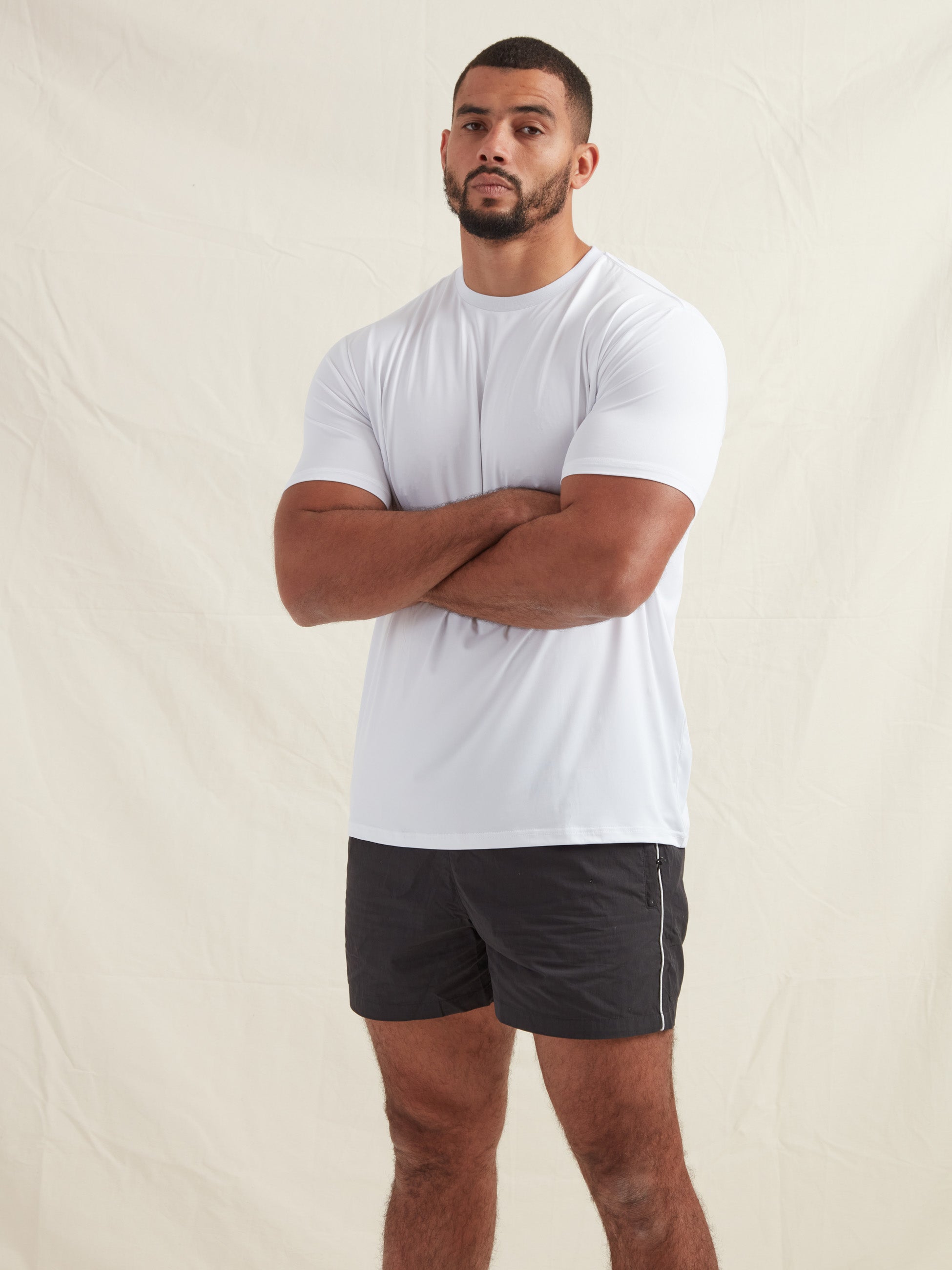 Load image into Gallery viewer, White Active Crew Neck T-Shirt
