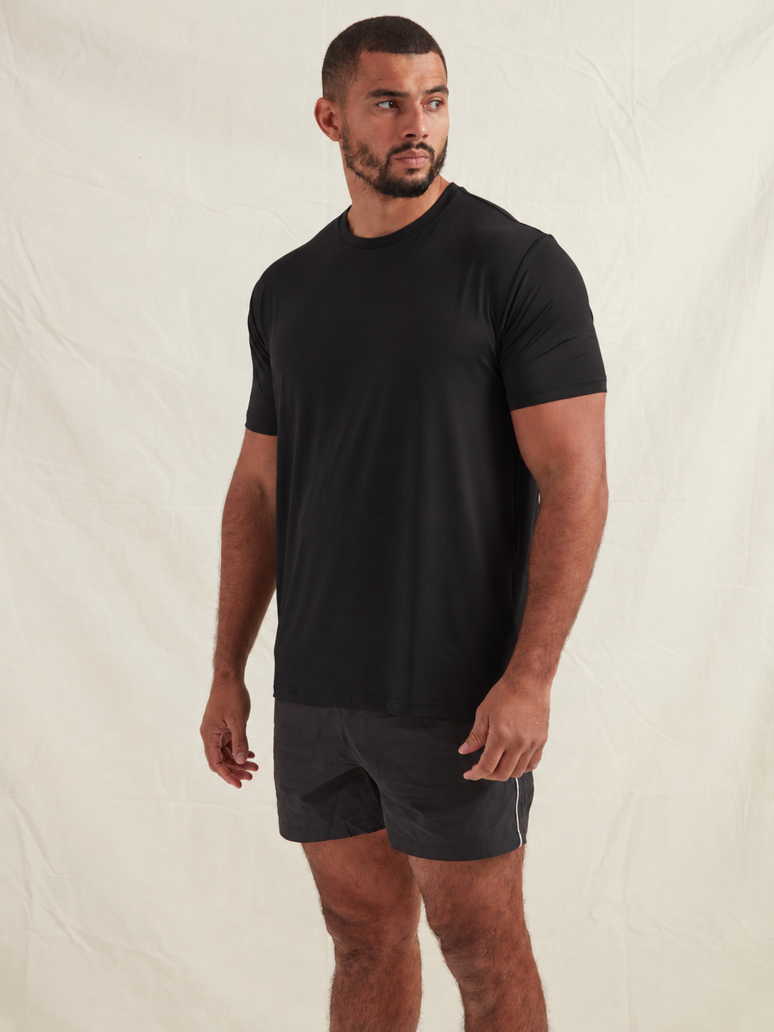 Load image into Gallery viewer, Black Active Crew Neck T-Shirt
