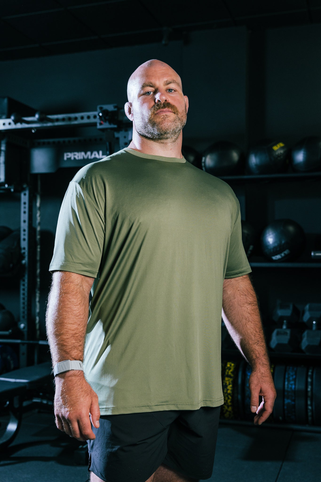 Load image into Gallery viewer, Khaki Active Crew Neck T-Shirt
