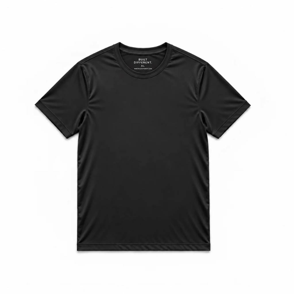 Load image into Gallery viewer, Black Active Crew Neck T-Shirt
