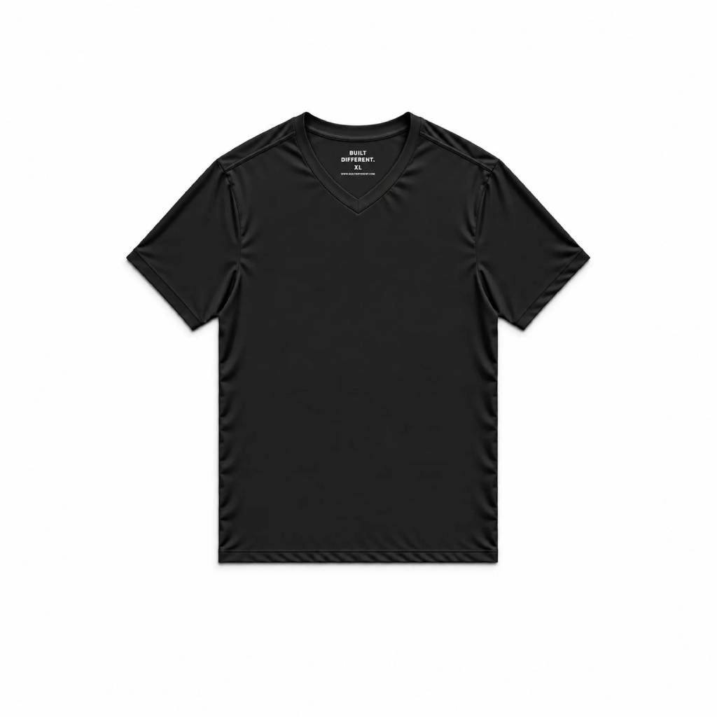 Load image into Gallery viewer, Black V-Neck T-Shirt
