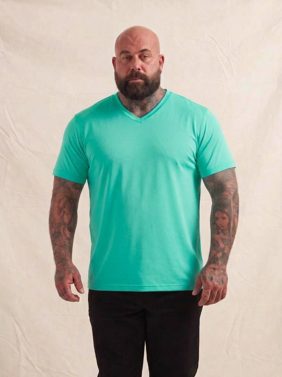 Load image into Gallery viewer, Aqua V-Neck T-Shirt
