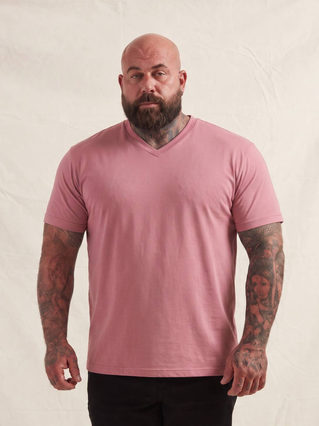 Load image into Gallery viewer, Dusty Rose V-Neck T-Shirt
