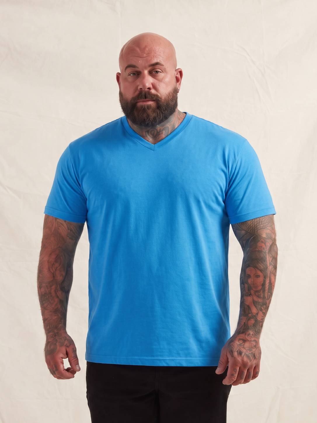 Load image into Gallery viewer, Ibiza Blue V-Neck T-Shirt
