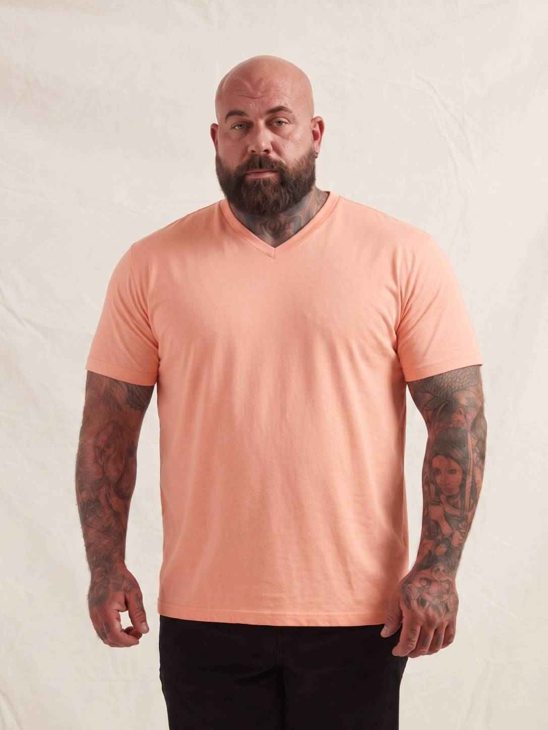 Load image into Gallery viewer, Peach V-Neck T-Shirt
