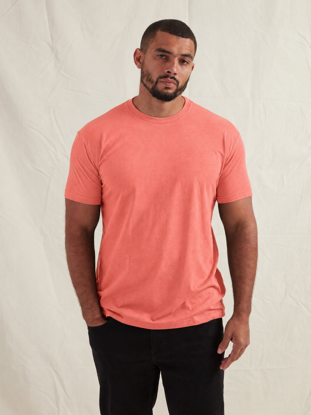 Load image into Gallery viewer, Tall Peach Crew Neck T-Shirt
