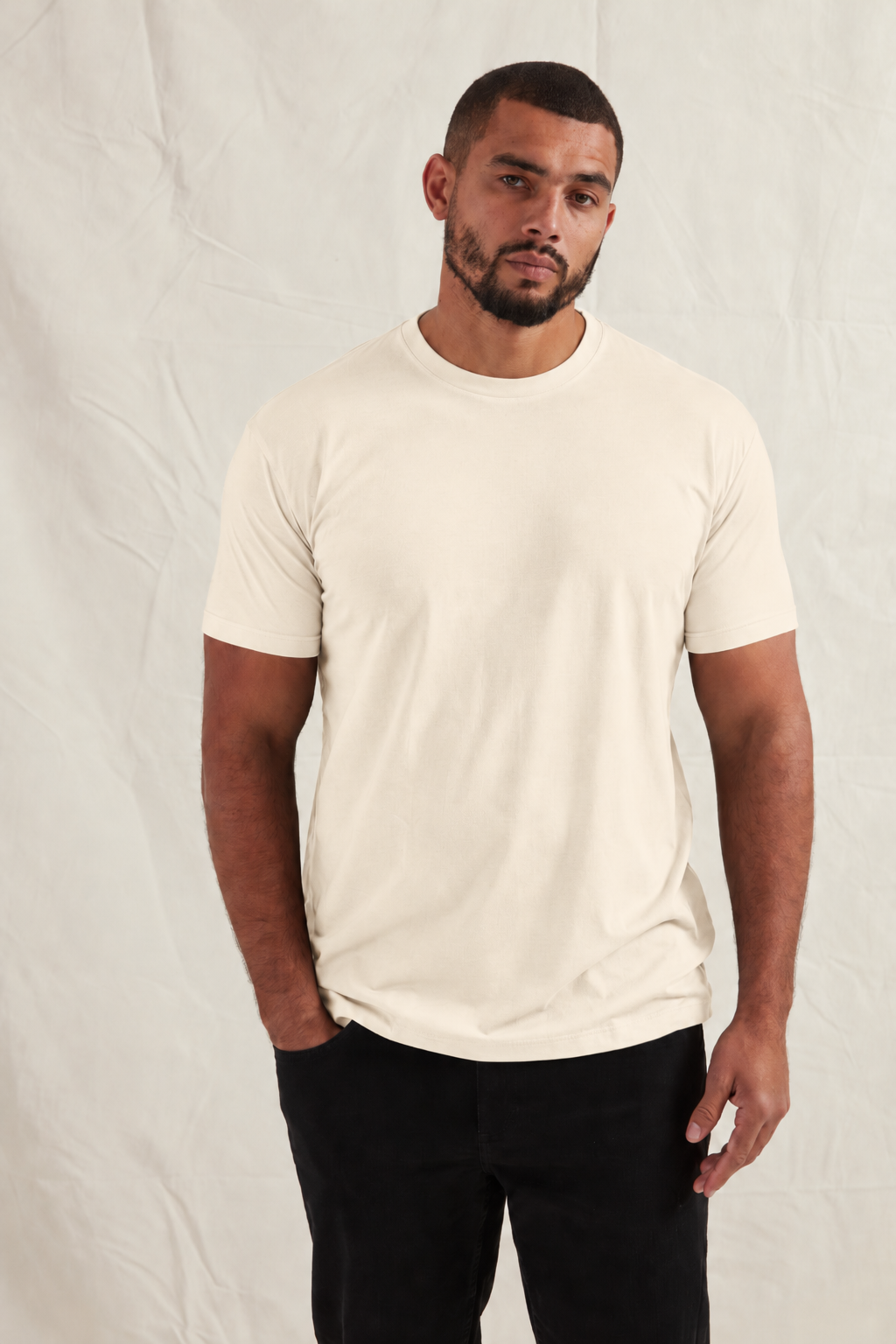 Load image into Gallery viewer, Tall Marshmallow Crew Neck T-Shirt
