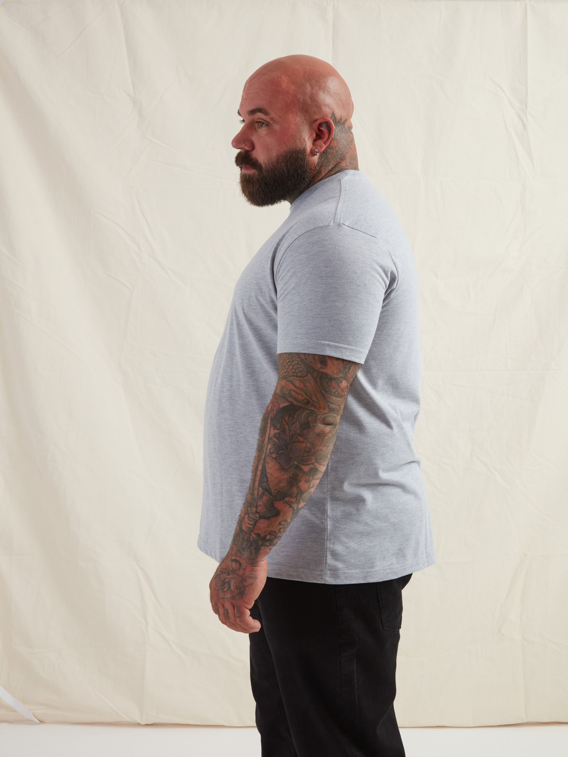 Load image into Gallery viewer, Heather Grey Crew Neck T-Shirt
