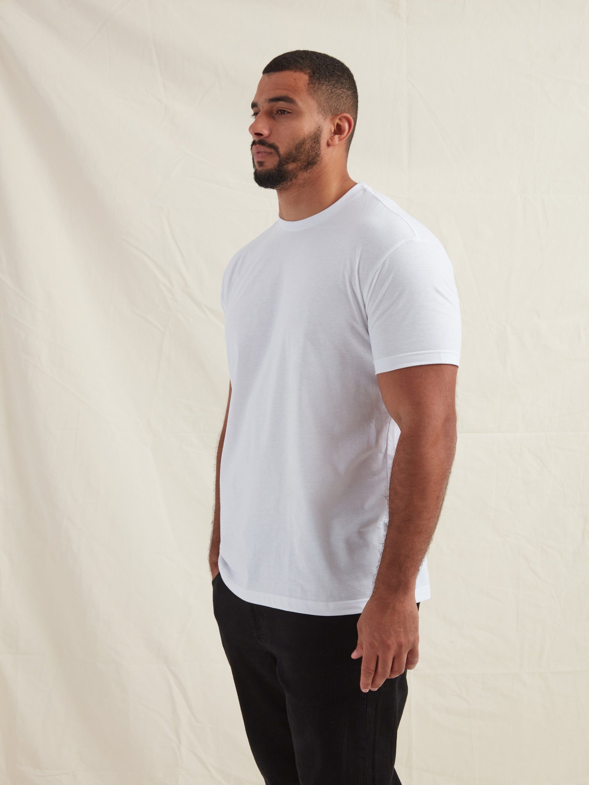 Load image into Gallery viewer, Tall White Crew Neck T-Shirt
