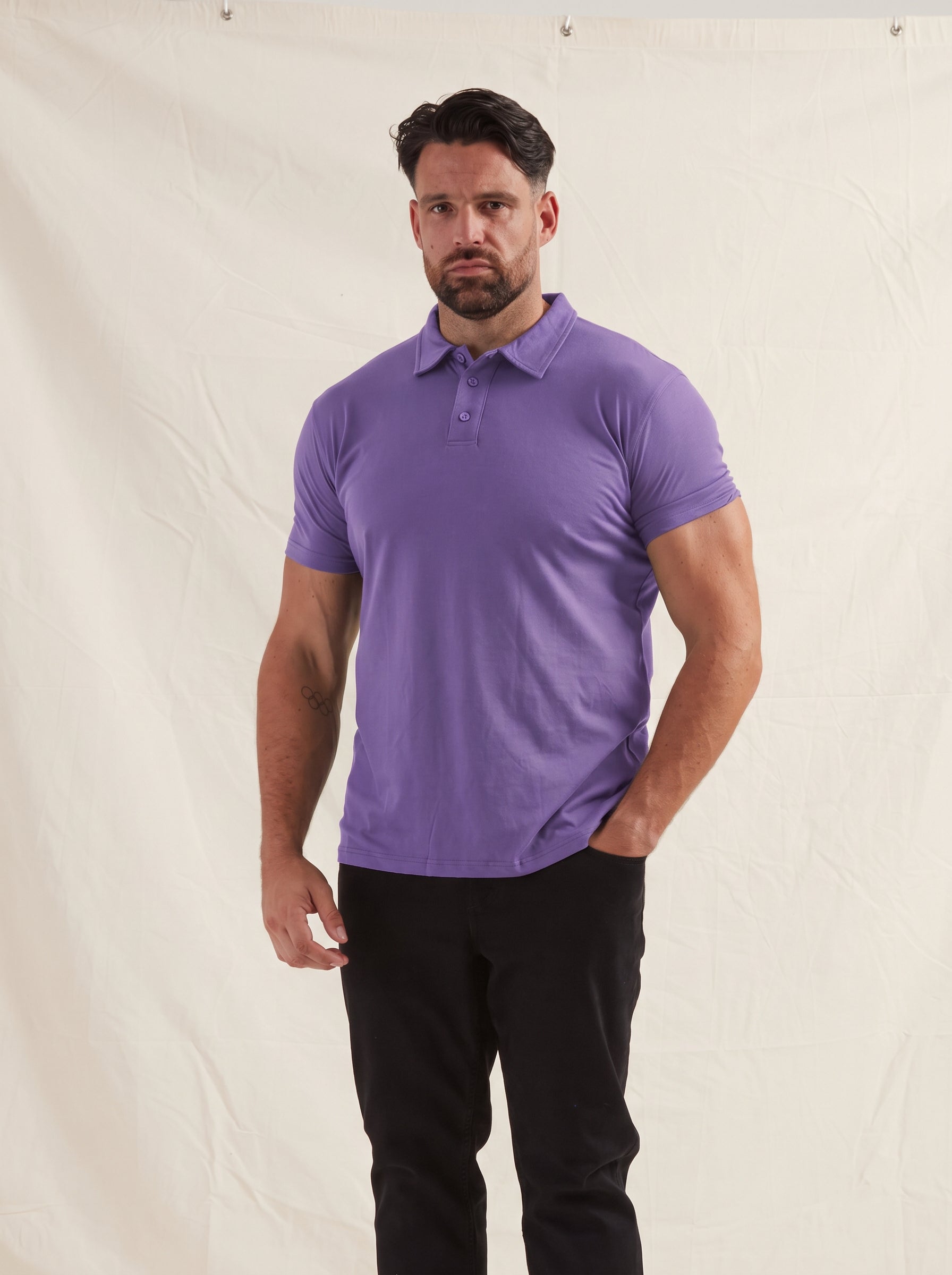 Load image into Gallery viewer, Purple Polo Shirt
