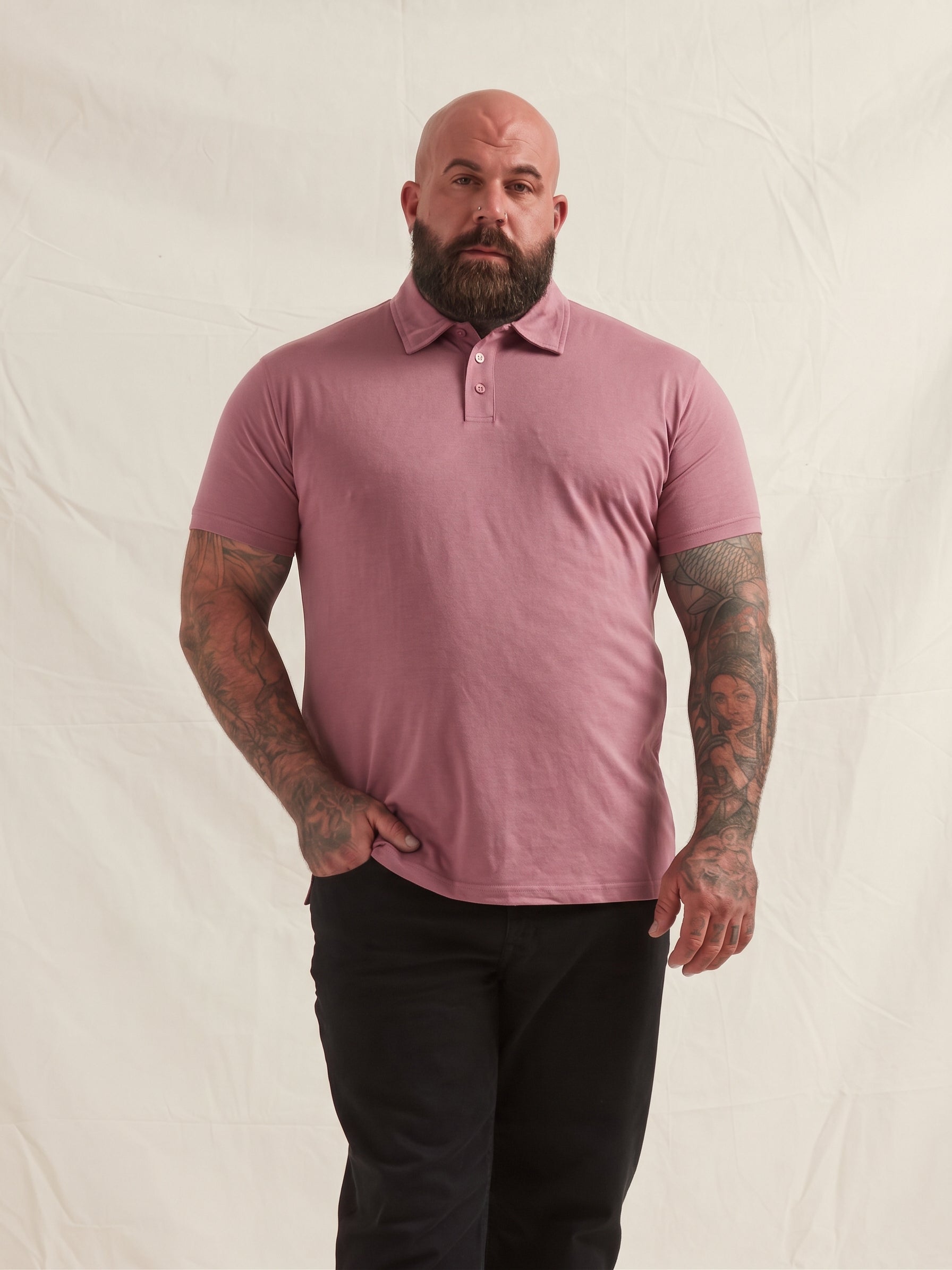 Load image into Gallery viewer, Dusty Rose Polo Shirt
