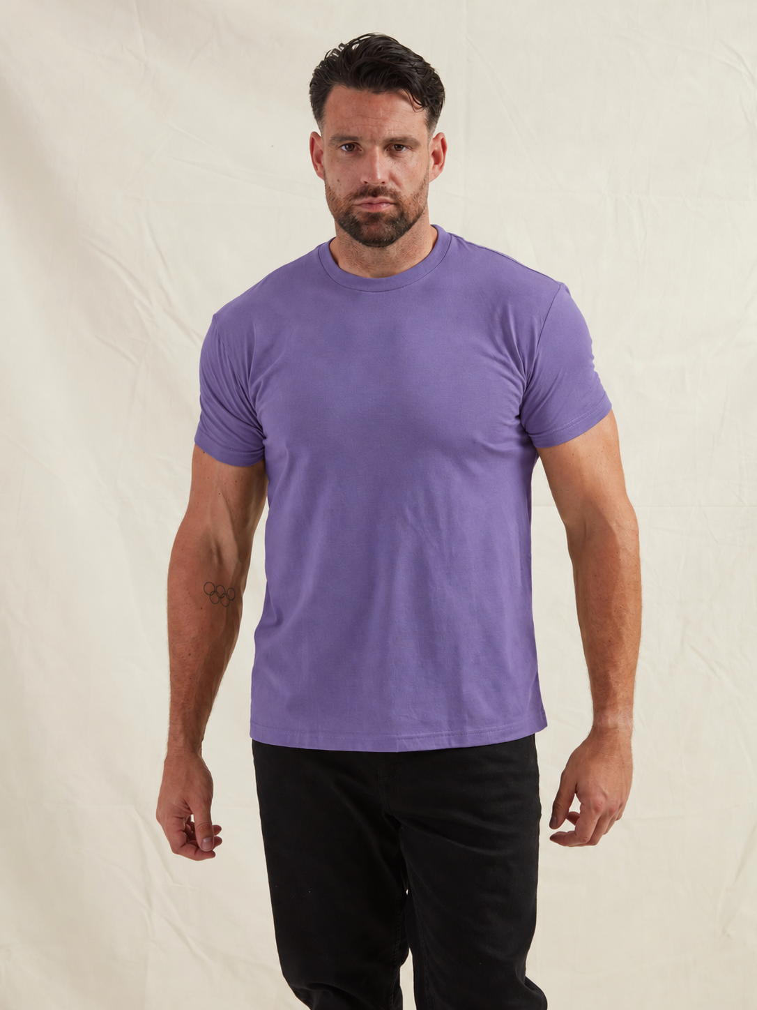 Load image into Gallery viewer, Purple Crew Neck T-Shirt
