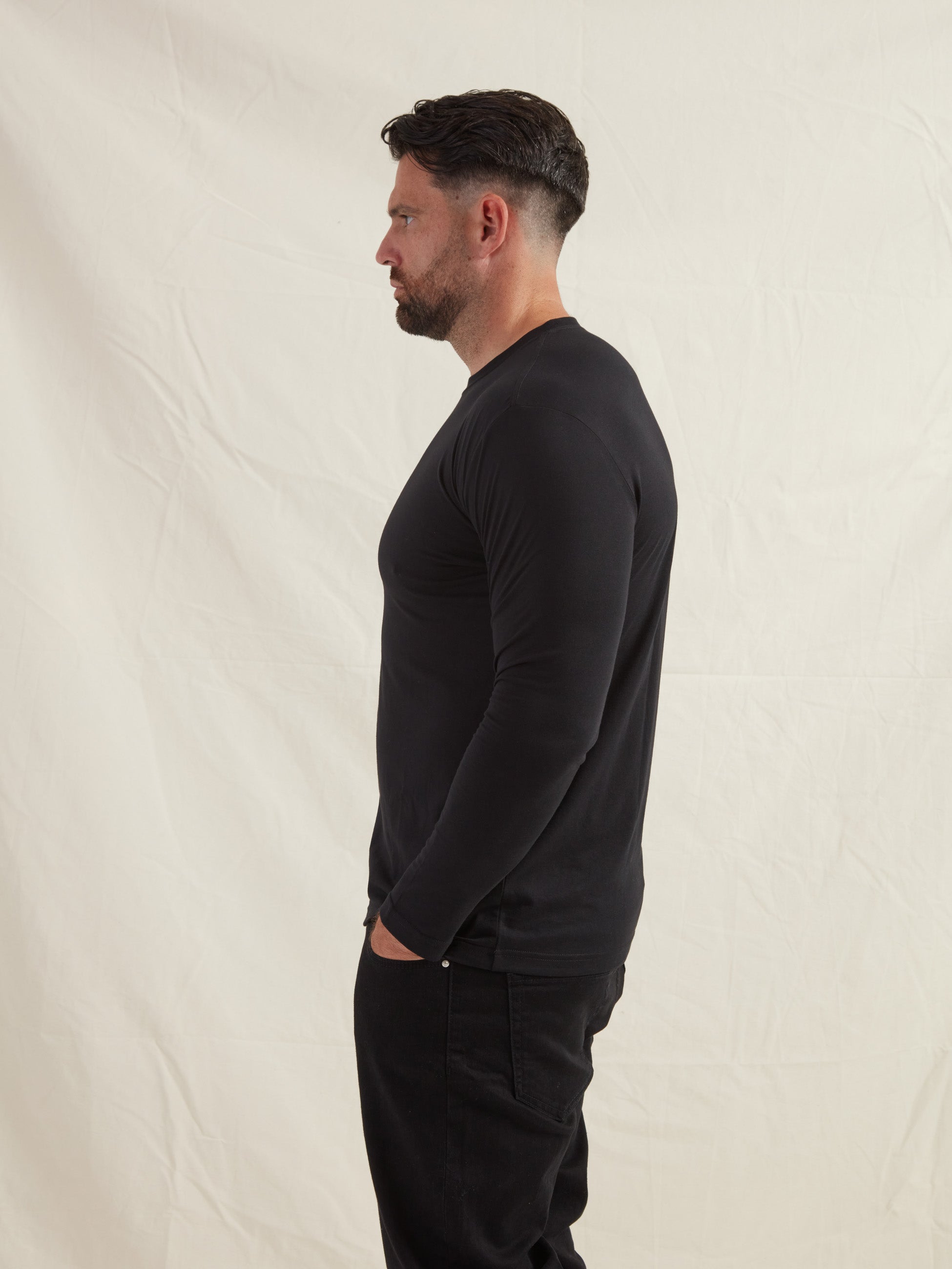 Load image into Gallery viewer, Black Long Sleeve T-Shirt
