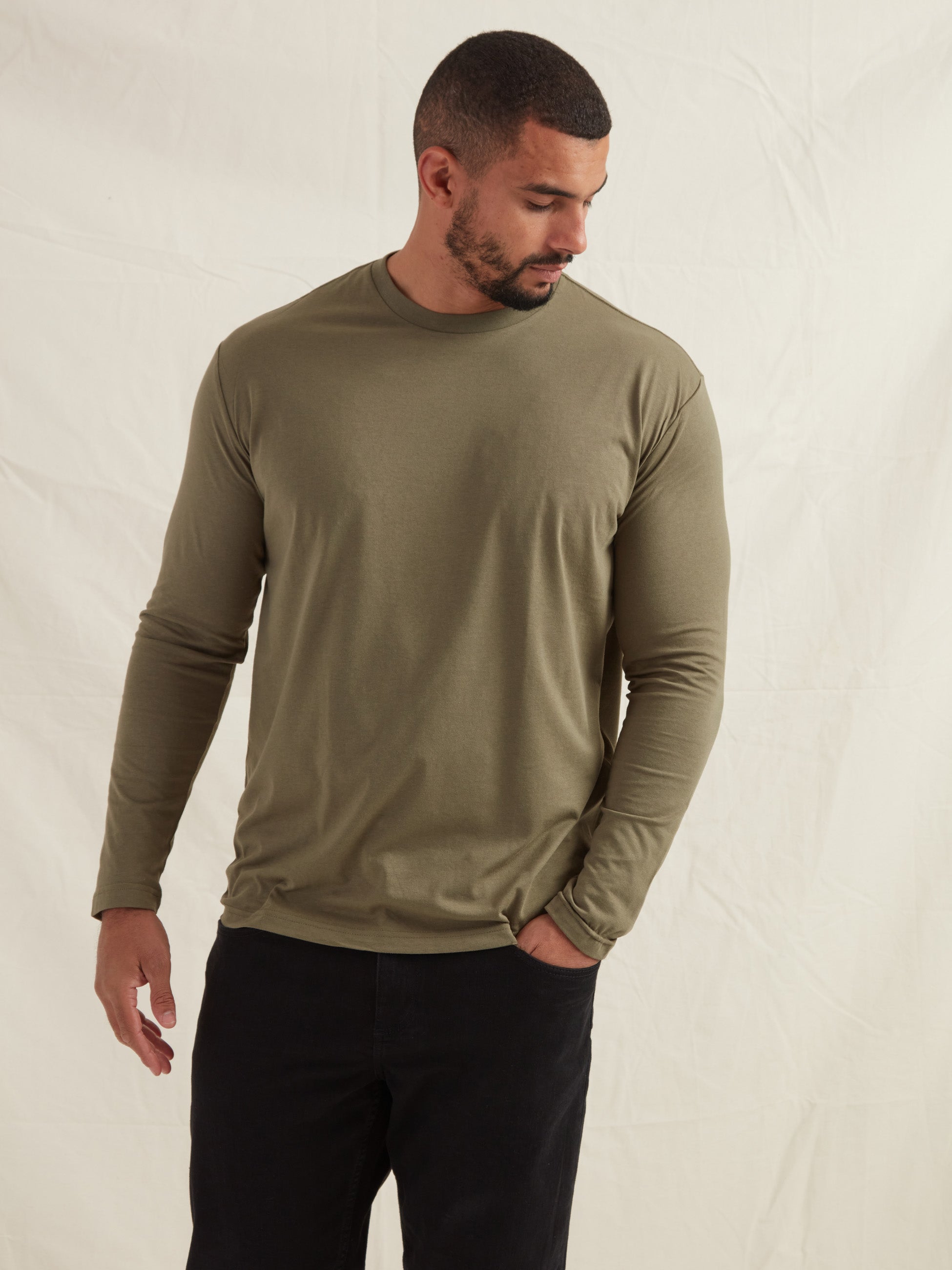 Load image into Gallery viewer, Khaki Long Sleeve T-Shirt
