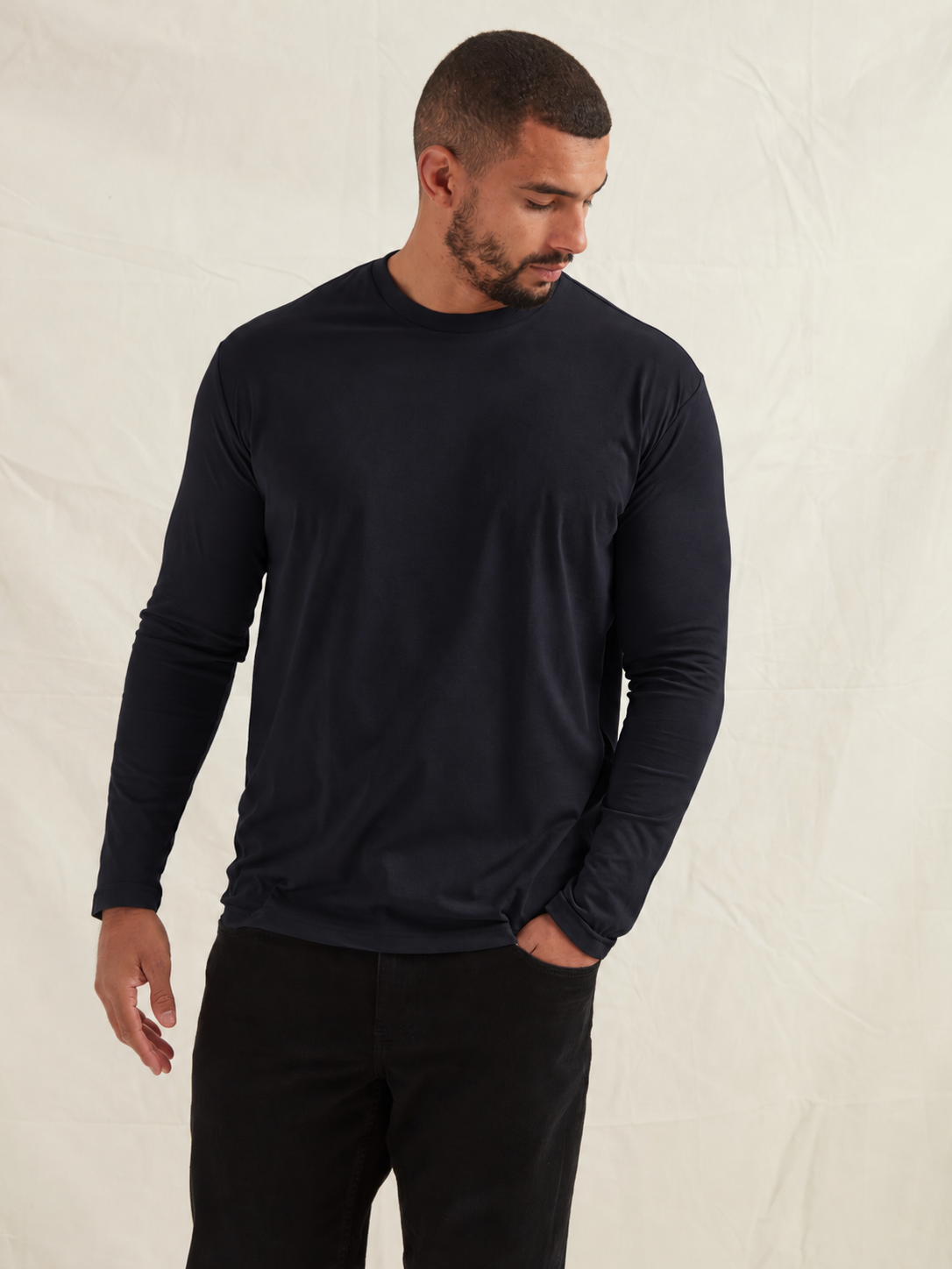 Load image into Gallery viewer, Tall Black Long Sleeve T-Shirt
