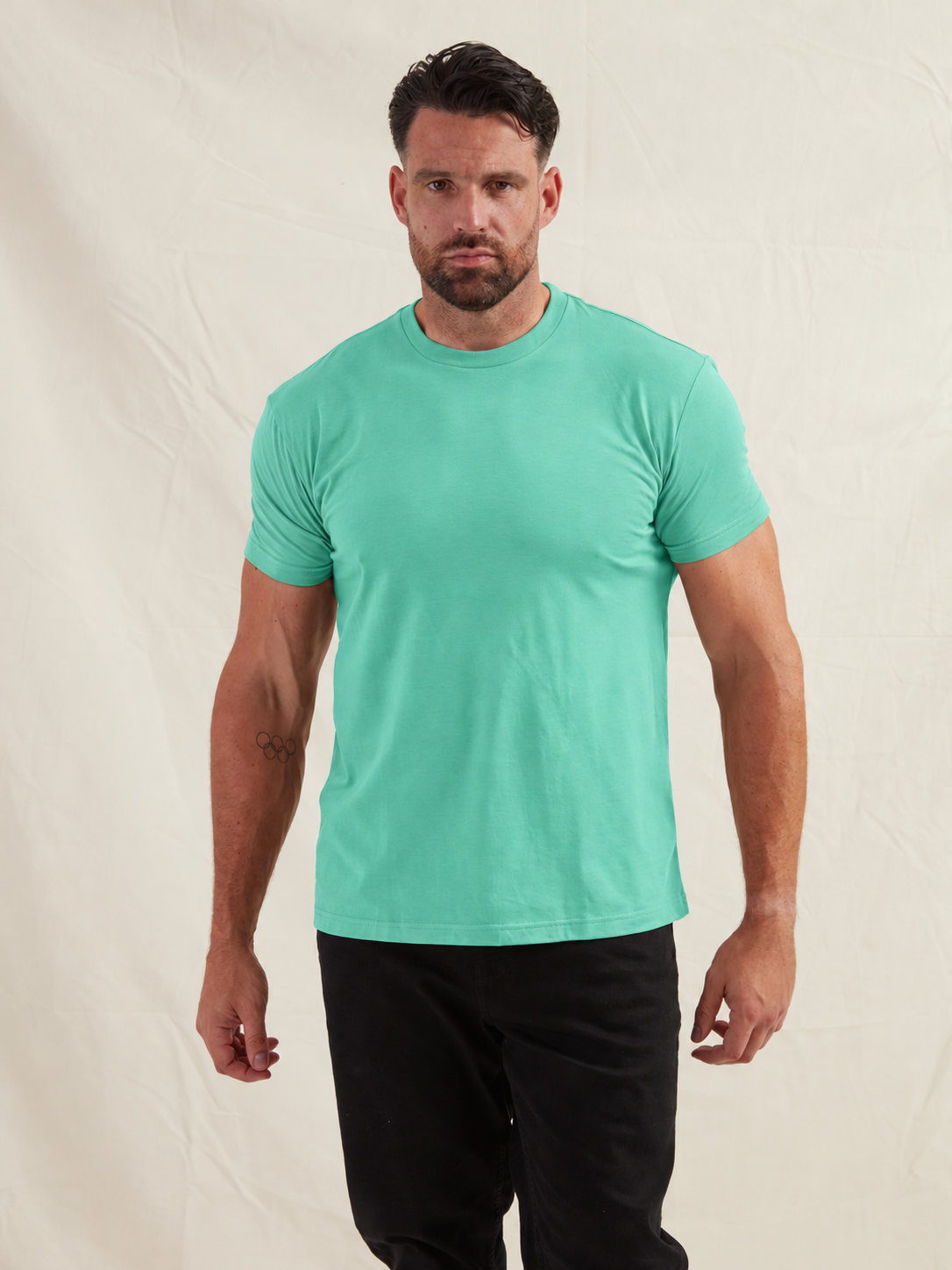 Load image into Gallery viewer, Aqua Crew Neck T-Shirt
