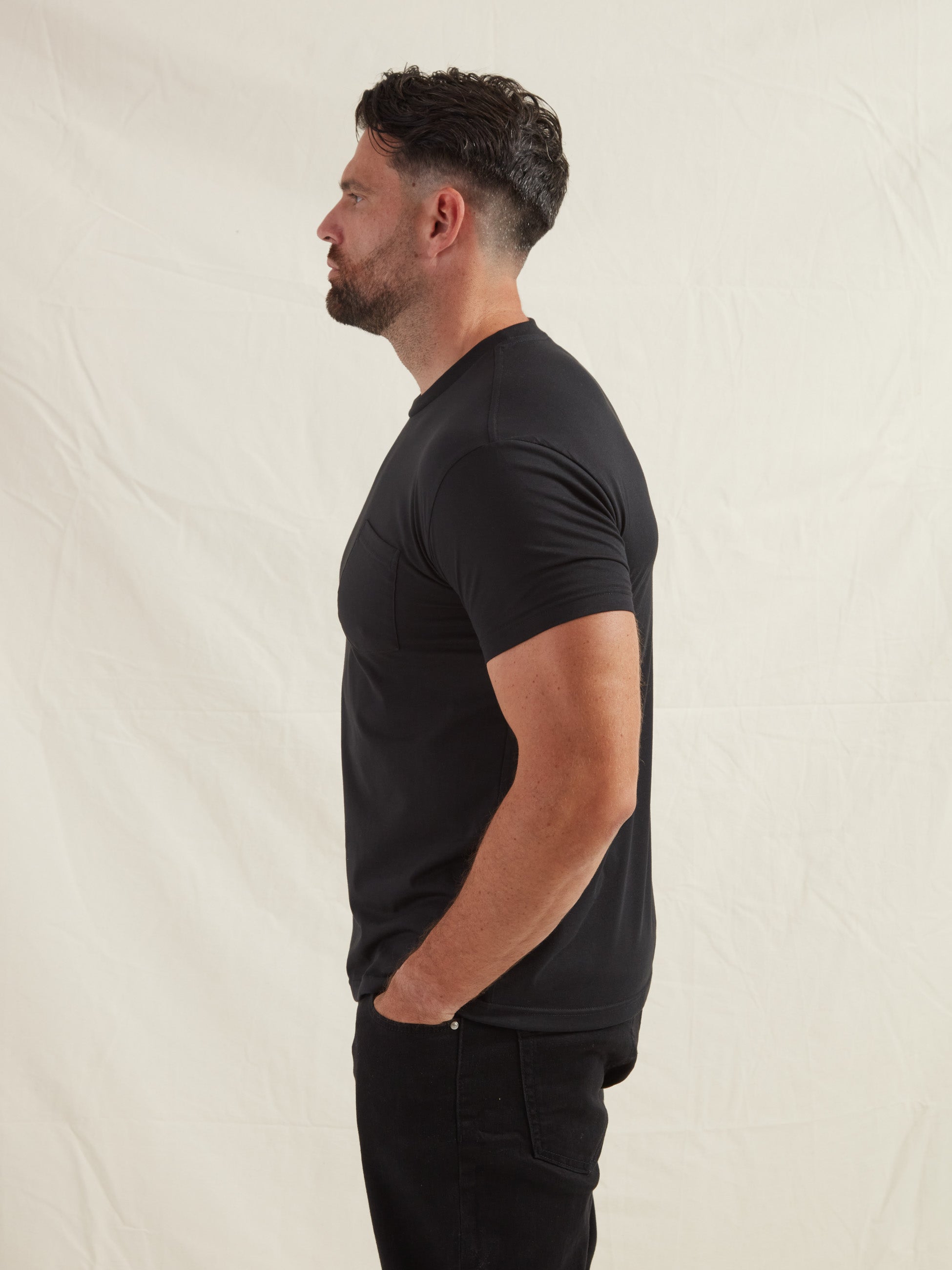 Load image into Gallery viewer, All Black Pocket Crew 3-Pack
