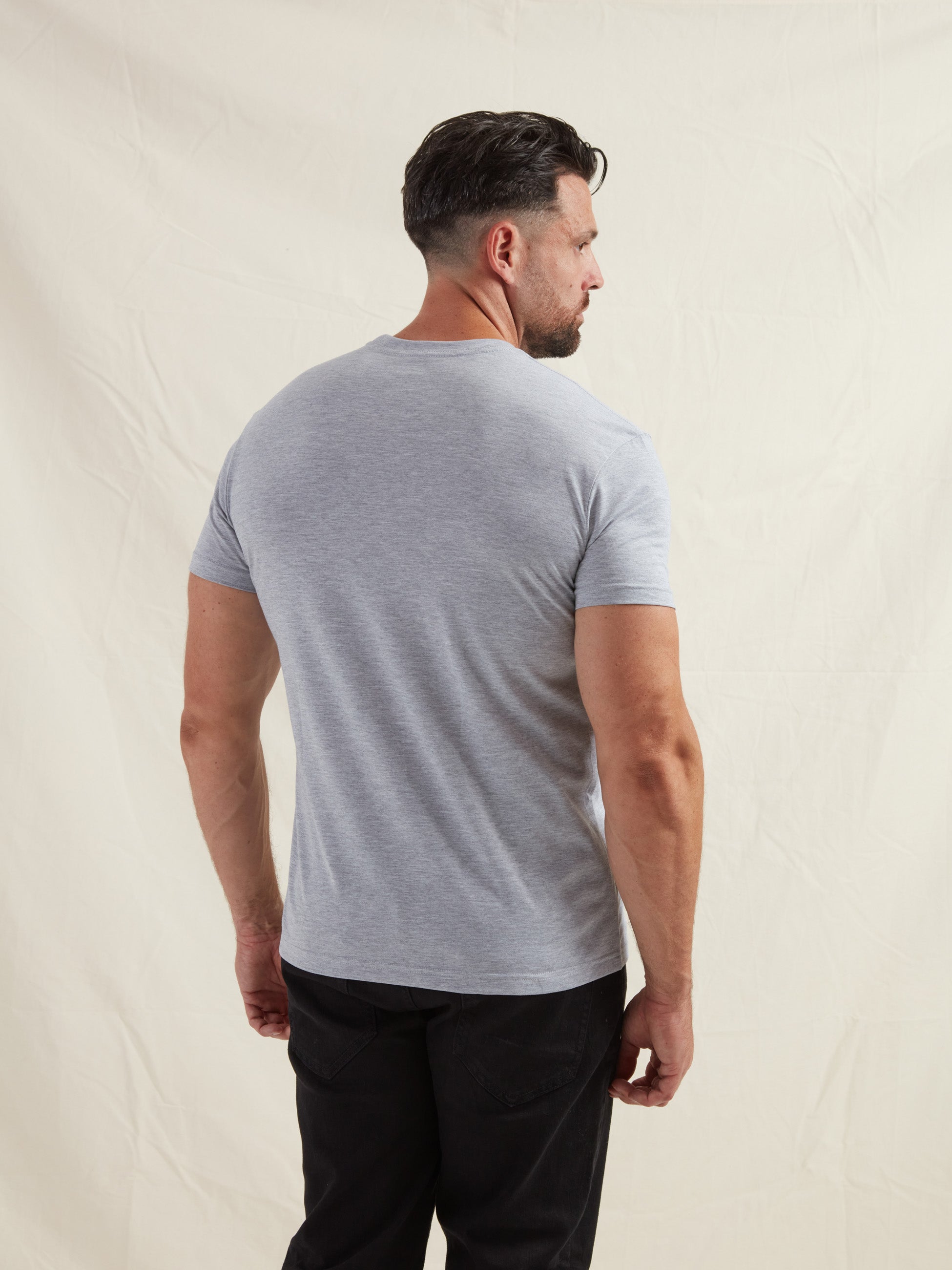 Load image into Gallery viewer, Heather Grey Pocket Crew Neck T-Shirt

