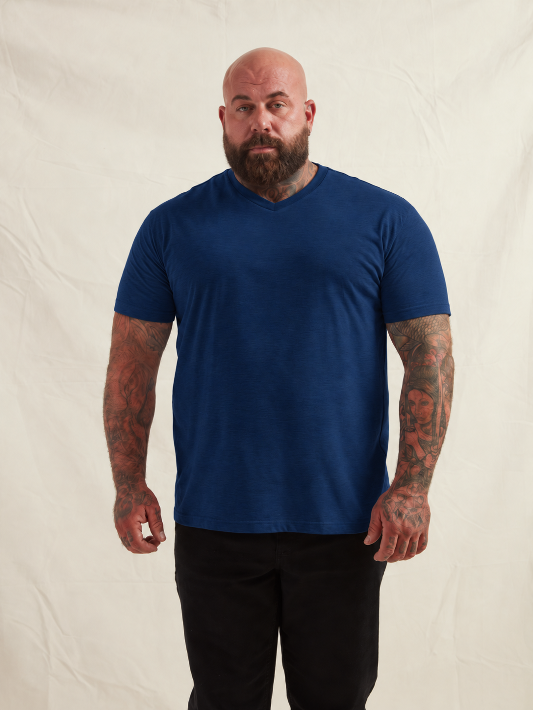 Load image into Gallery viewer, Deep Blue V-Neck T-Shirt
