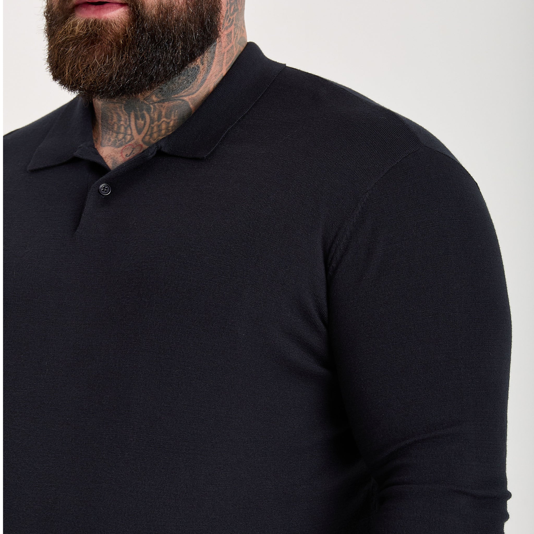 Load image into Gallery viewer, All Black Dress Polo Long Sleeve 3-Pack
