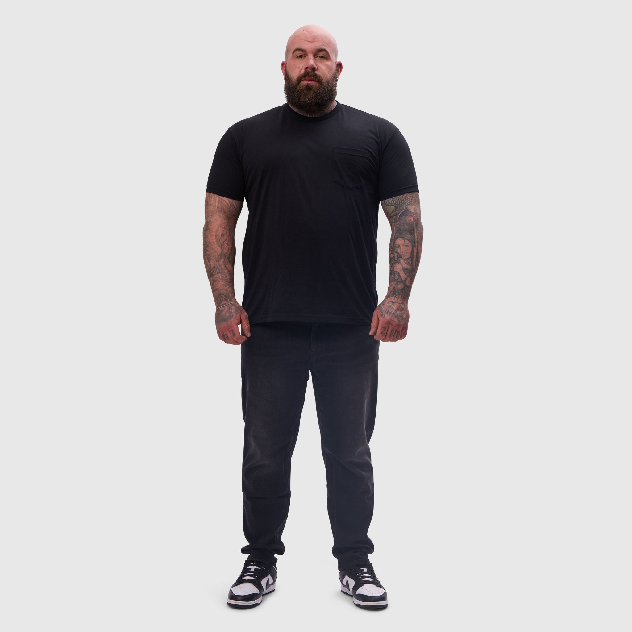 Load image into Gallery viewer, All Black Pocket Crew 3-Pack
