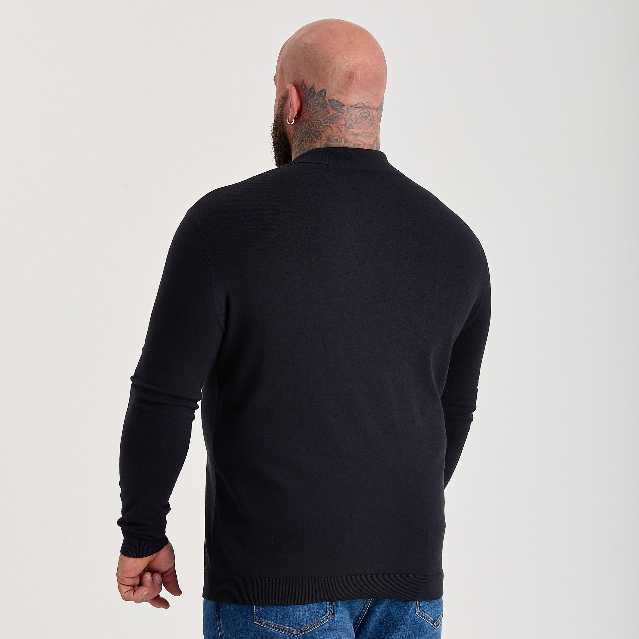 Load image into Gallery viewer, Black Dress Polo Long Sleeve
