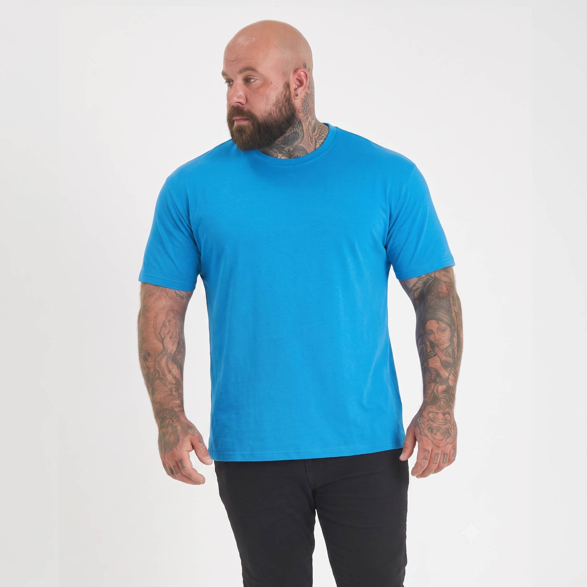 Load image into Gallery viewer, Tall Ibiza Blue Crew Neck T-Shirt
