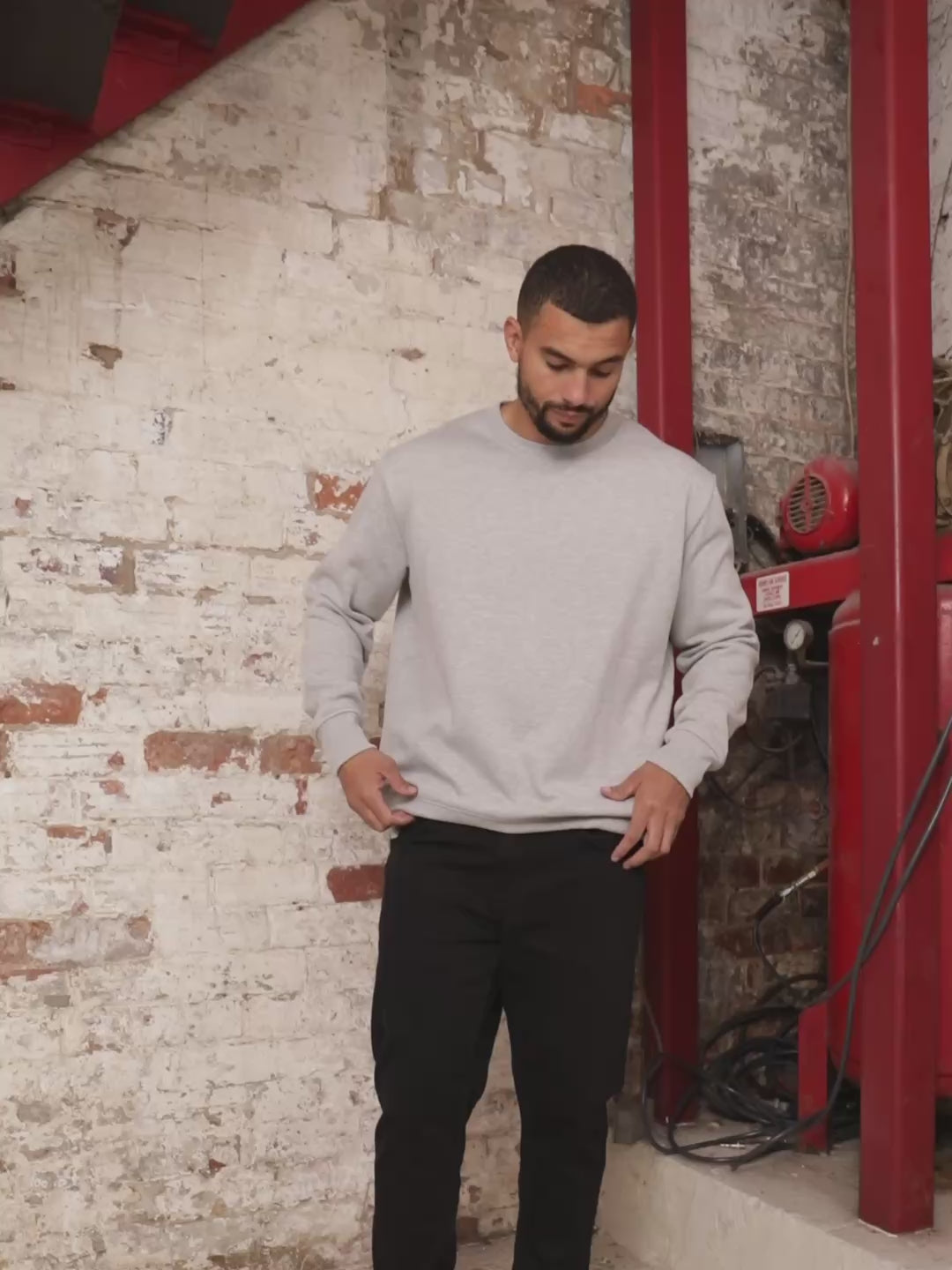 Load and play video in Gallery viewer, Heather Grey Sweatshirt
